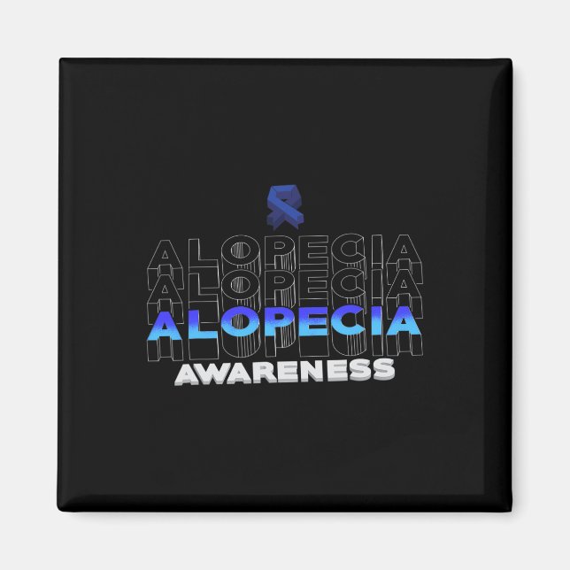Alopecia Awareness Hair Loss Loss Warrior Winning  Magnet (Framsidan)
