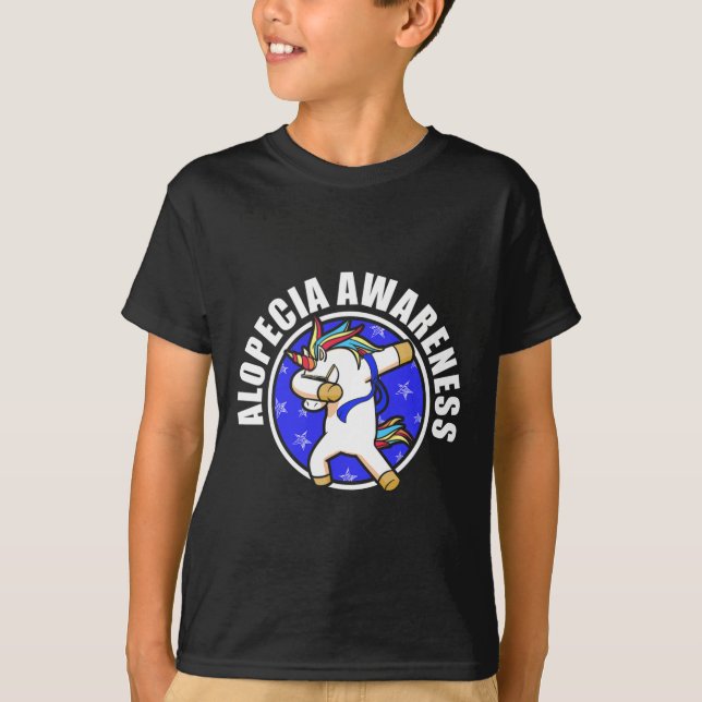Alopecia Awareness Hair Loss Loving Surviv T Shirt (Framsida)