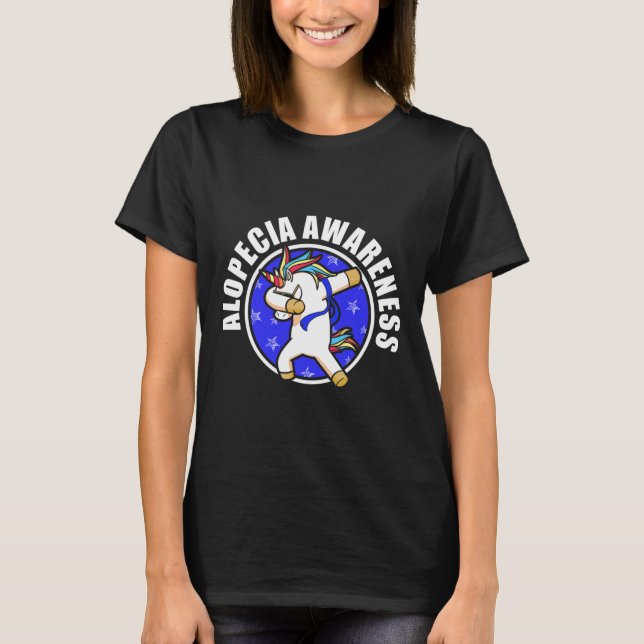 Alopecia Awareness Hair Loss Loving Surviv T Shirt (Framsida)