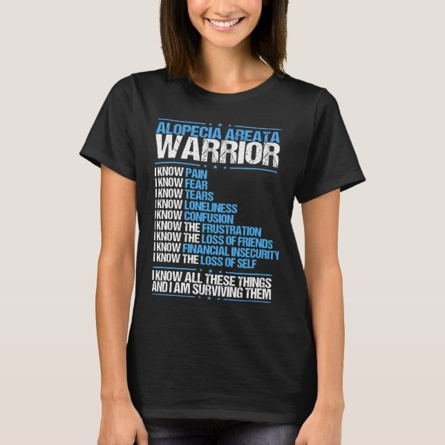 Alopecia Awareness Hair Loss Survivor Balance T Shirt (Framsida)