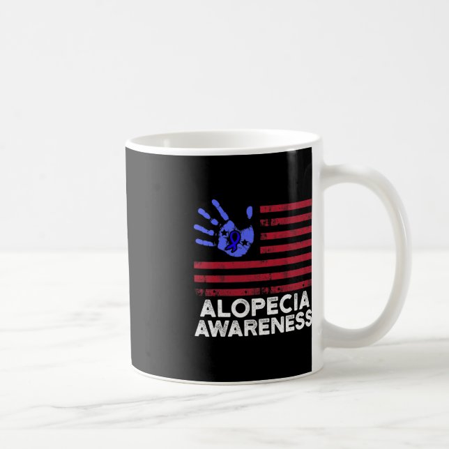 Alopecia Awareness Hair Loss Warrior Coping Surviv Kaffemugg (Höger)