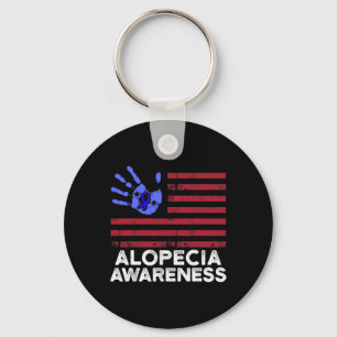 Alopecia Awareness Hair Loss Warrior Coping Surviv Nyckelring