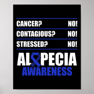 Alopecia Awareness Hair Loss Warrior Fighting Surv Poster