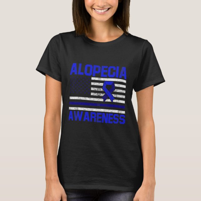 Alopecia Awareness Hair Loss Warrior Inspire Survi T Shirt (Framsida)
