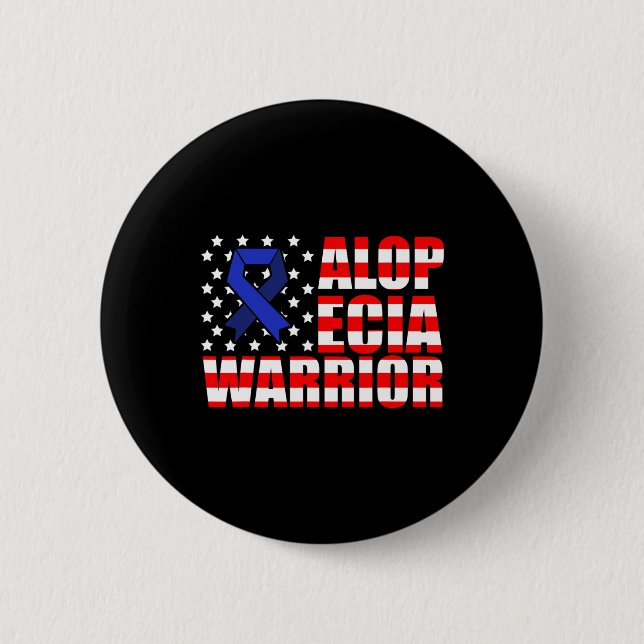 Alopecia Awareness Hair Loss Warrior Medical Survi Knapp (Framsida)