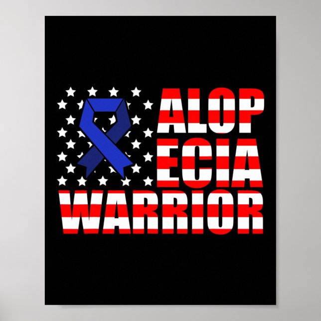 Alopecia Awareness Hair Loss Warrior Medical Survi Poster (Framsidan)