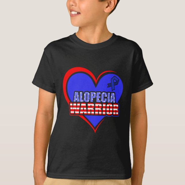 Alopecia Awareness Hair Loss Warrior Proud Survivo T Shirt (Framsida)