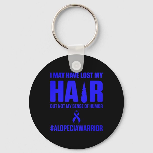 Alopecia Awareness Hair Loss Warrior Survivor Nyckelring (Framsida)