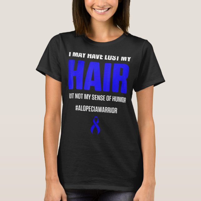 Alopecia Awareness Hair Loss Warrior Survivor T Shirt (Framsida)