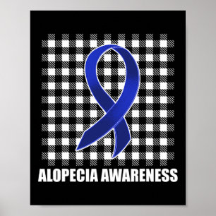 Alopecia Awareness Hair Loss Warrior USA flagga Su Poster