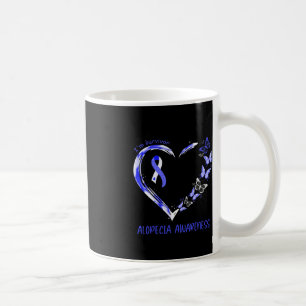Alopecia Awareness Jag är Survivor Heart Ribbon Kaffemugg