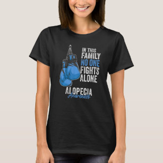 Alopecia Awareness Month Handskar Mörk blått band T Shirt
