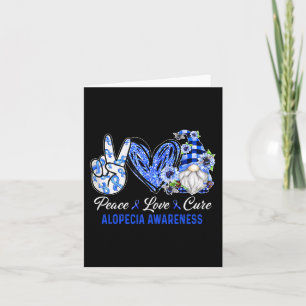 Alopecia Awareness Peace Kärlek Cure Gnome Kort