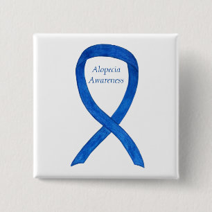 Alopecia Awareness Ribbon Anpassningsbar Art Pin Knapp