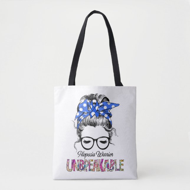 Alopecia Awareness Ribbon Support Gifts Tygkasse (Framsida)
