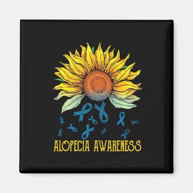 Alopecia Awareness Solros Magnet (Framsidan)