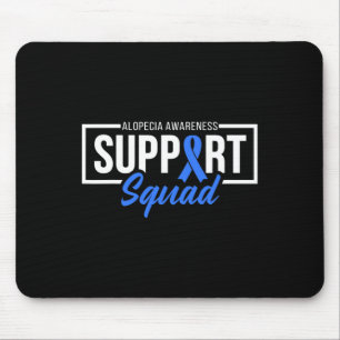 Alopecia Awareness Support Squad I Bära Blue Ribbo Musmatta