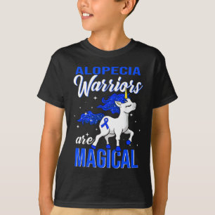 Alopecia Awareness Warrior Roligt Unicorn T Shirt