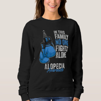 Alopecia Medvetenhet Månad Handskor Mörkblå Band T Shirt