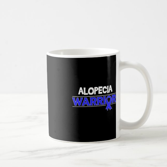 Alopecia Warrior Hair loss Awareness Ribbon Kaffemugg (Höger)