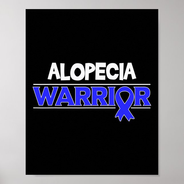 Alopecia Warrior Hair loss Awareness Ribbon Poster (Framsidan)