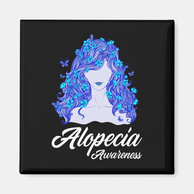 Alopecia Warrior Hair Loss Loss Warrior Alopecia A Magnet (Framsidan)
