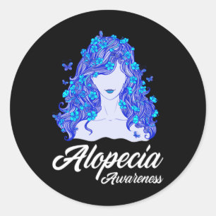 Alopecia Warrior Hair Loss Loss Warrior Alopecia A Runt Klistermärke