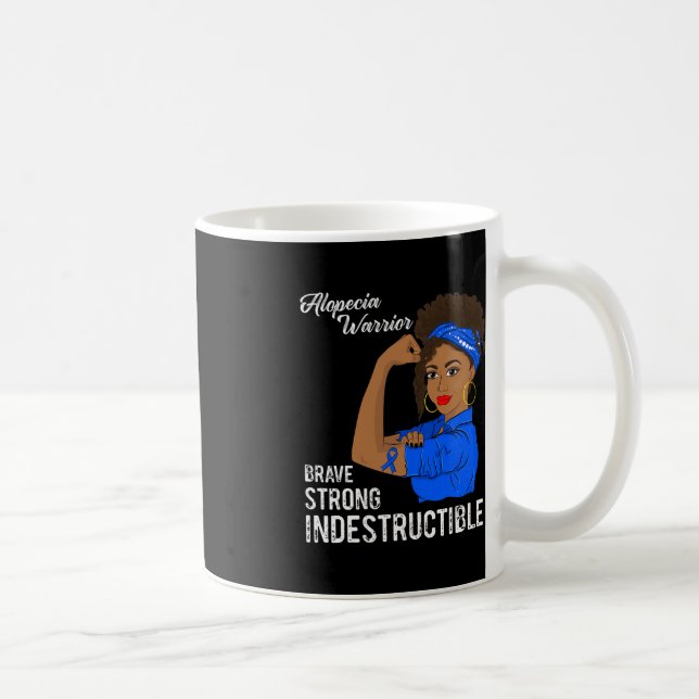Alopecia Warrior Indestrucsible Survivor Awareness Kaffemugg (Höger)