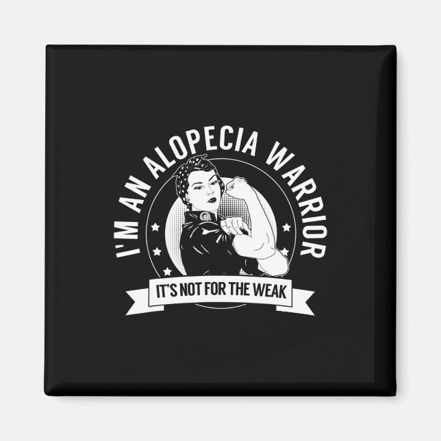 Alopecia Warrior NFTW - Alopecia Awareness Magnet (Framsidan)