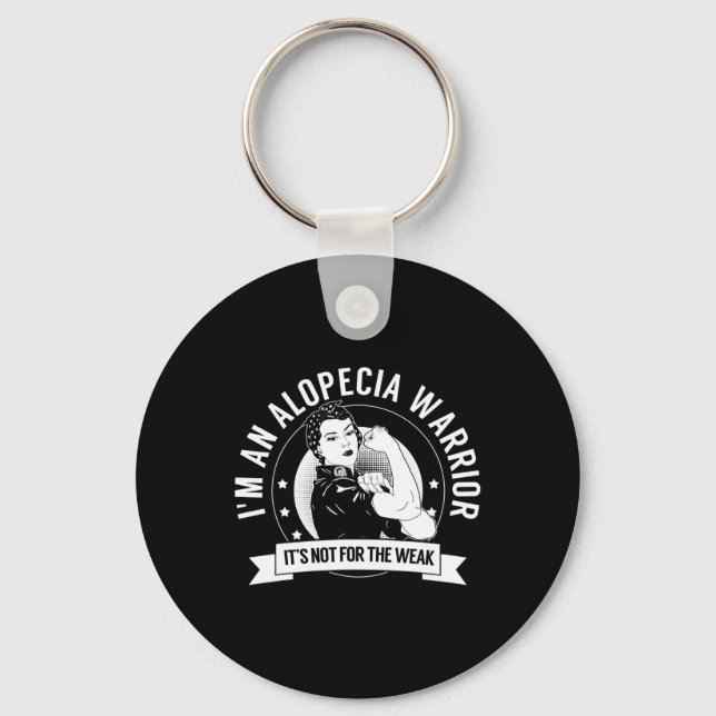 Alopecia Warrior NFTW - Alopecia Awareness Nyckelring (Framsida)