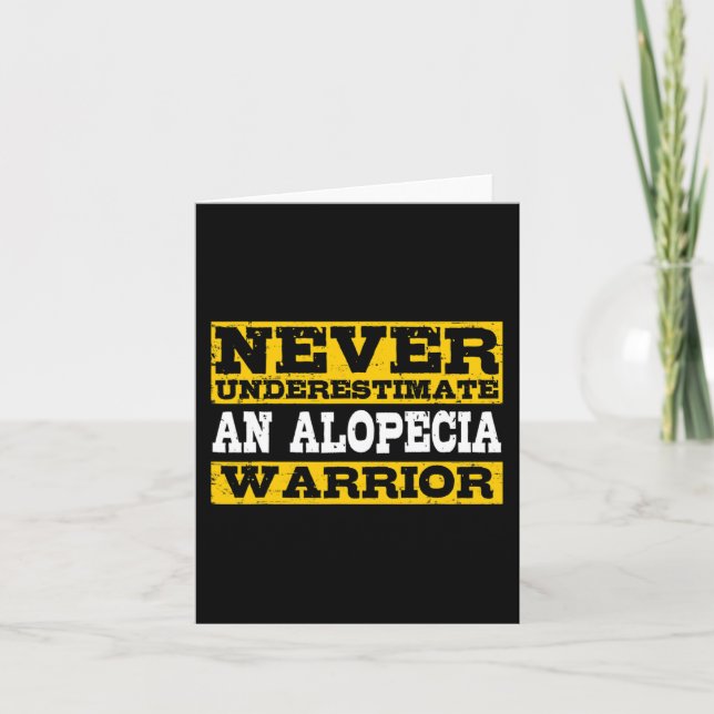 Alopecia Warrior Support Hair Loss Loss Awareness Kort (Framsida)