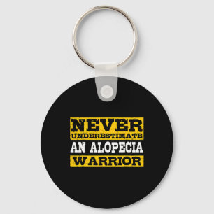 Alopecia Warrior Support Hair Loss Loss Awareness Nyckelring