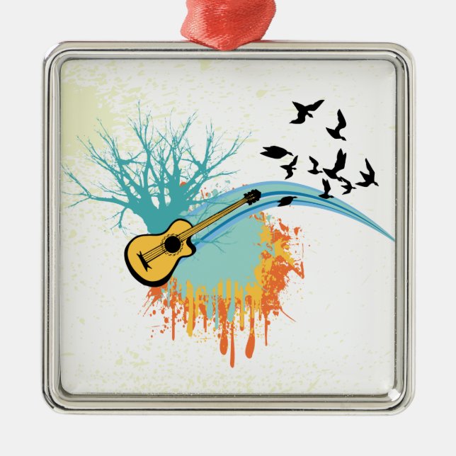 Alostiskt gitarr anpassningsbar, ornament (Framsidan)