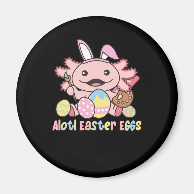 Alotl Påskäggs Axolotl Påsk with pun Magnet (Framsidan)