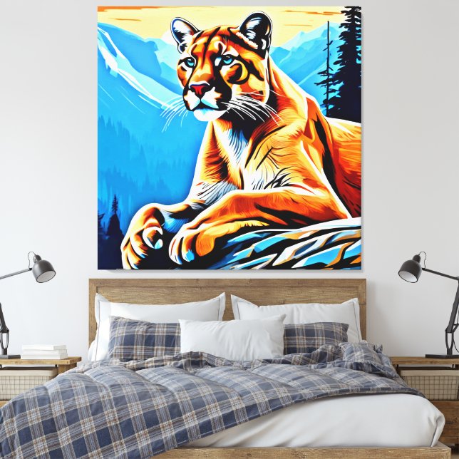 Alp-kuggvydesign Canvastryck (Insitu (sovrum))