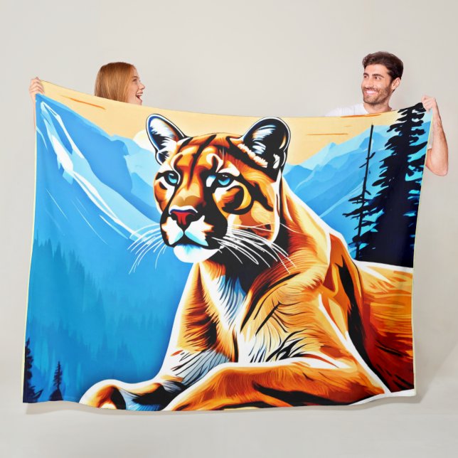 Alp-kuggvydesign Fleecefilt (På plats)