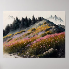 Alp Meadow Art Work Poster