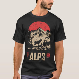 Alp-puls - Retro Snö-toppar T Shirt