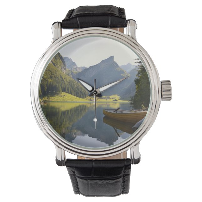 Alp sjö i Schweiz Armbandsur (Framsida)