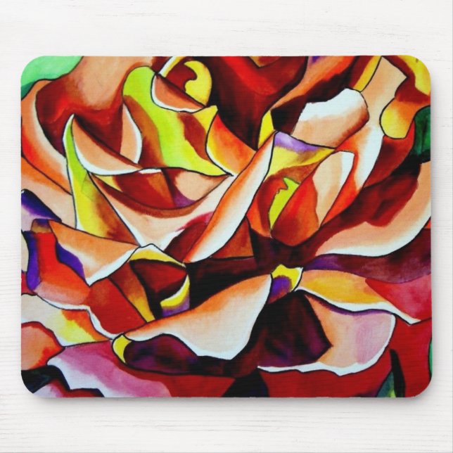 Alp solnedgång ros blomma musmatta (Framsidan)