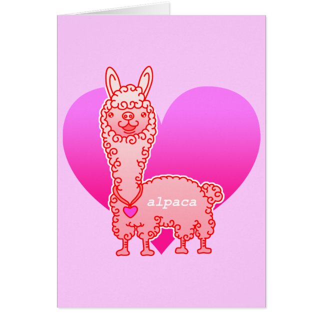 alpaca2 hälsningskort (Framsidan)
