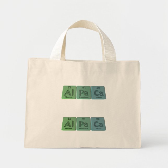 Alpaca-Al-Pa-Ca-Aluminium-Protactinium-Kalcium Mini Tygkasse (Framsidan)