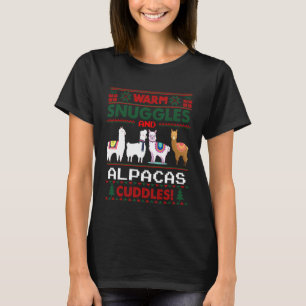 Alpaca Älskare Pajama Cute Llama Ugly God Jul Swea T Shirt
