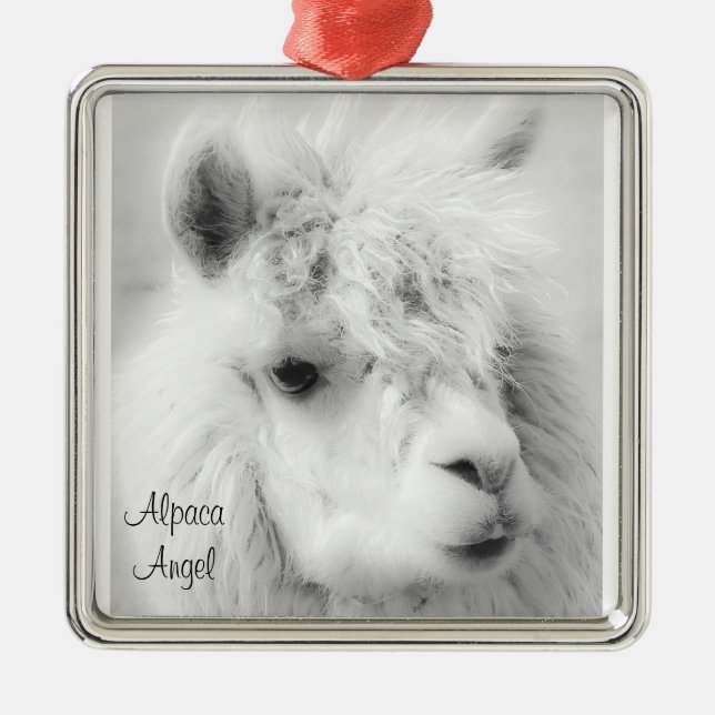 Alpaca Angel White Alpaca Angel Ornament (Framsidan)