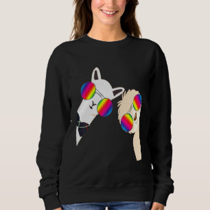Alpaca Animal Friend Bff Rainbow Glasses Llama Slo T Shirt