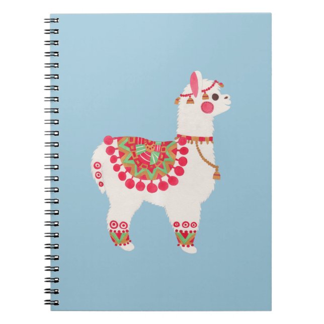Alpaca Anteckningsbok Med Spiral (Framsidan)