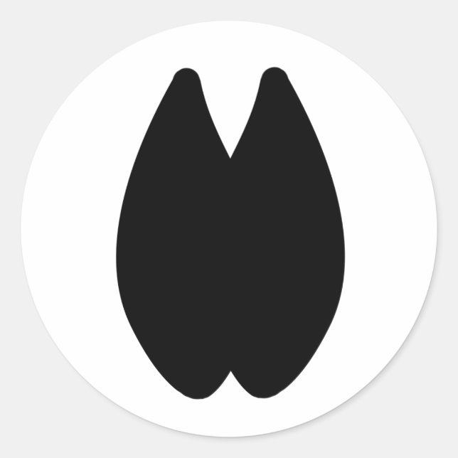 Alpaca-avtryck Runt Klistermärke (Framsida)