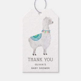 Alpaca Baby Shower Thank You | Boho Cute Llama Presentetikett