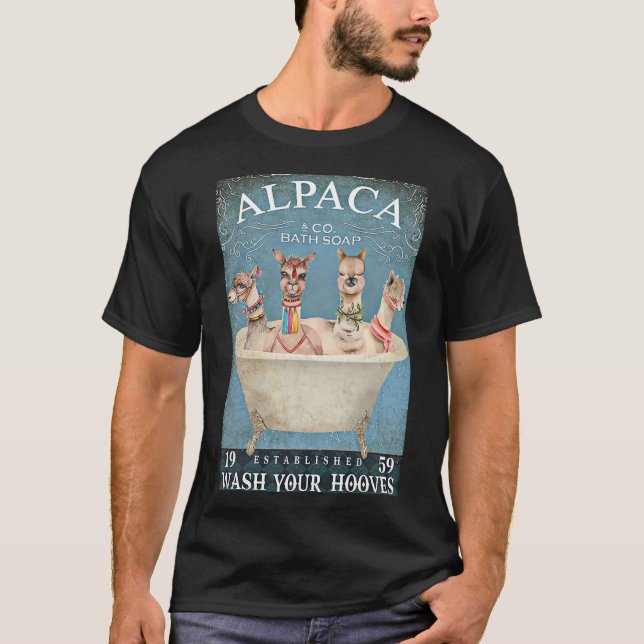 Alpaca-badtvål tvättar dina hovar Classic T-Shirt (Framsida)