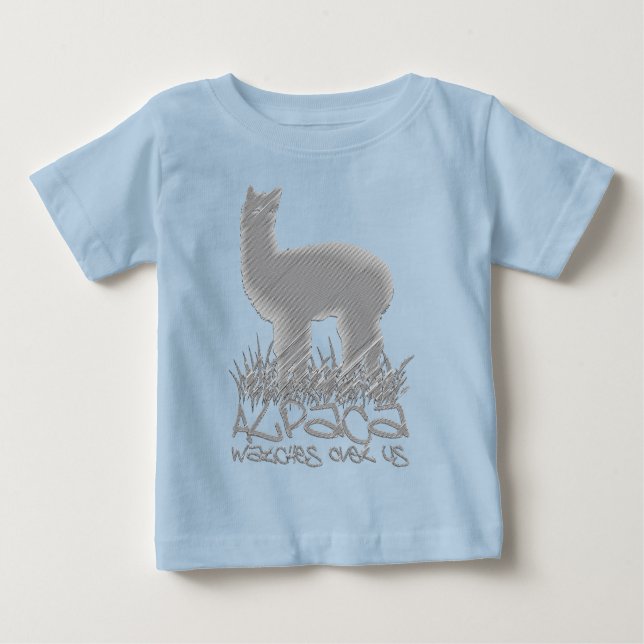 Alpaca bevakar oss tee shirt (Framsida)